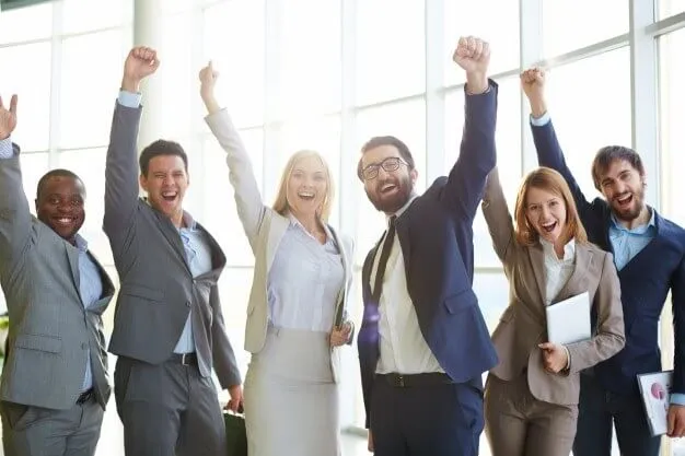 六個熱情的企業員工